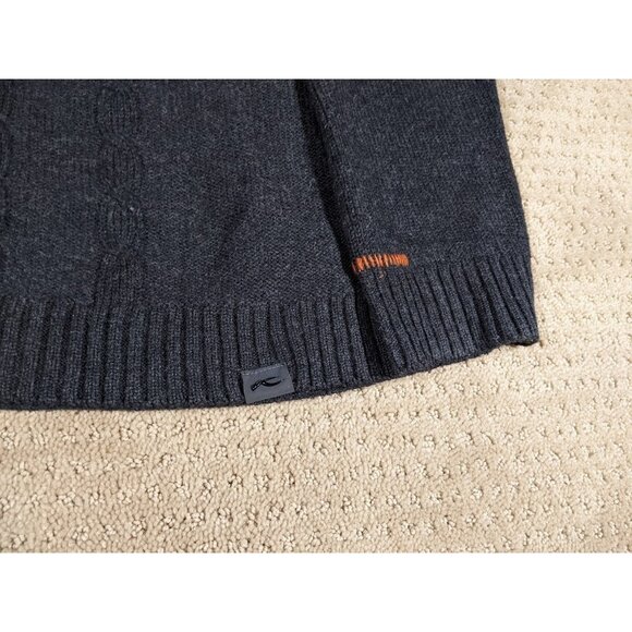 KJUS Women's XL Vail Jacket Full Zip Cable Knit Merino Wool Blend Athletic Black - Picture 7 of 11